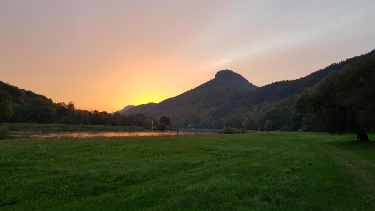 Ferienwohnungen "Gruendelrast" Prossen Buitenkant foto